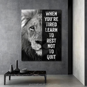 Lion sauvage parlant lettre citation de motivation Art animaux affiches et impressions toile Art journaux inspirants - Product Image 2