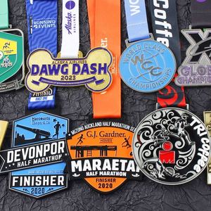 Fabricantes de Medallas Deportivas de Metal 3D con Diseño Personalizado, Medallas de Recuerdo de Oro para Maratón, Levantamiento de Pesas, Karate, Judo, con Cinta - Product Image 3