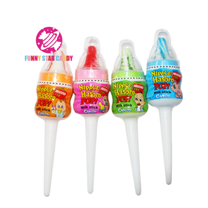 Botella de bebé personalizada de fábrica, piruleta de pezón, confitería dura, <span class=keywords><strong>chupete</strong></span> OEM, piruleta con <span class=keywords><strong>caramelo</strong></span> de polvo agrio - Product Image 6