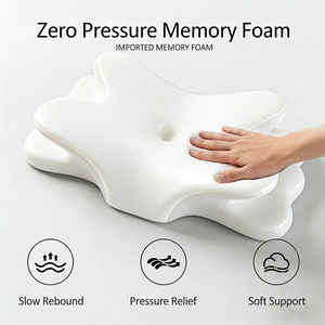 Oreiller cervical ergonomique en mousse à mémoire <span class=keywords><strong>de</strong></span> forme pour soulager les douleurs cervicales, oreiller orthopédique profilé pour dormeurs sur le côté et sur le dos - Product Image 5