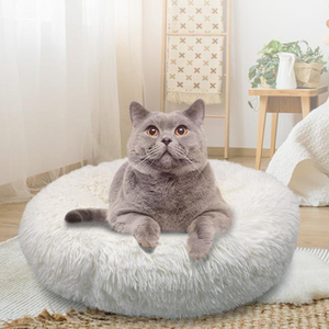 Venta al por mayor grande personalizado nuevo estilo de felpa anti ansiedad Donut forma cálida lavable antideslizante cama para perro mascota - Product Image 2