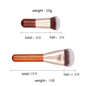 Pabrik kuas kontur bedak Kabuki perona pipi wajah alas bedak Pro kualitas tinggi untuk kuas Makeup krim cair alat kosmetik