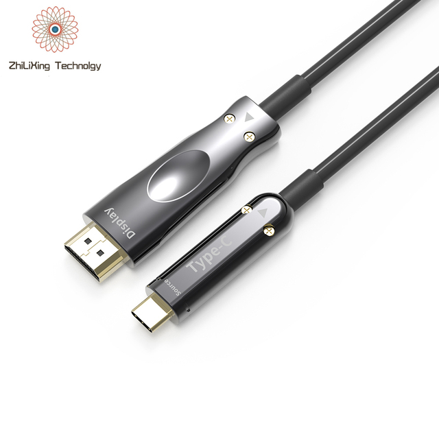 Usb to hdmi Cable 4k Type c to hdmi Fiber Optic Cable Usb-c  Mini Dp for Phone to Tv Monitor 10m 20m 50m Tipo c to hdmi