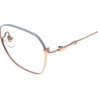Monturas de Gafas Ópticas Geométricas Modernas de Titanio IP en Dos Tonos, Oro Rosa Brillante, para Mujer, OEM ODM