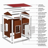 Maison préfabriquée modulaire en conteneur, structure en acier, abri événementiel portable, cabine d'exposition personnalisée pour bureau