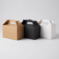 Caja de Papel Kraft para Llevar Comida Caliente, con Asa y Cierre Seguro, para Almuerzo, Pollo Frito, Envase Ecológico Desechable, Tamaño Personalizado