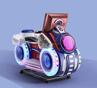 Simulateur de course automobile pour enfants à monnayeur, jeu vidéo musical, machine à bascule en plastique, garantie 1 an pour centre commercial intérieur