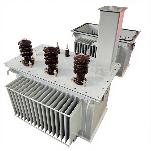 10kv Oil-Immersed Three-Phase Power Transformer with Triple-Winding Coil and Copper Winding for Electronic Use