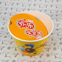 Seau à poulet frit de 64 oz avec couvercle en papier