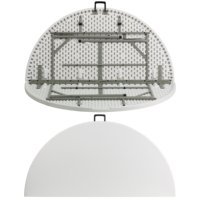 Vente en gros de mobilier de jardin blanc portable Table de camping ronde pliante en plastique pour pique-nique et voyage pour événements et fêtes