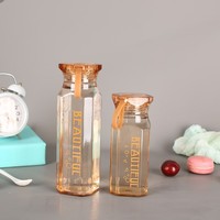 Bouteilles d'eau courante colorées scellées portables en cristal créatif personnalisées de 350ml 500ml bouteille d'eau en verre
