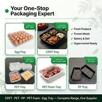 100% recyclebare transparante RPET vierkante delibakjes, wegwerpbaar, gerecycled plastic voedselverpakking met deksel voor fruitsalade, salsa, noten