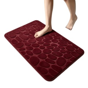 Tapis de bain en polaire corail gaufré Cangming, antidérapant, absorbant, design moderne et simple, lavable à la main - Product Image 4
