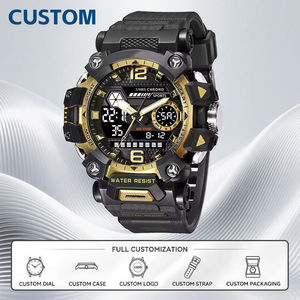 Custom <b>Watches</b> MOQ 50PCS ANALOG-<b>DIGITAL</b> Waterproof Sports Man Sports Dual Display Quartz Led <b>Digital</b> Men Wristwatch Smael 8072 - Product Image 1