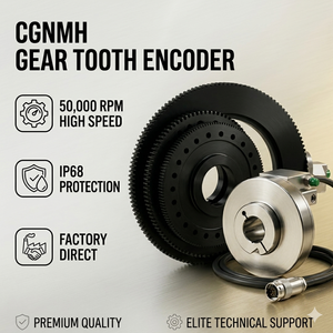 CGNMH ตัวเข้ารหัสแบบหมุนความเร็วสูง 50000 รอบต่อนาที IP68 เซ็นเซอร์ตำแหน่งความเร็วแบบแม่เหล็กแบบไม่สัมผัส มอเตอร์แกนหมุน 600 กิโลเฮิรตซ์ - Product Image 2