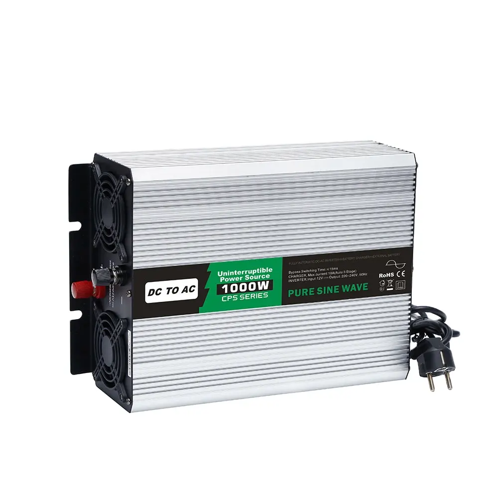 Ce Mark Power Inverter Ups Ononderbroken Voeding 1kw Dc Ac Off Grid Power Omvormer Met Oplaadfunctie, Usb-Poort