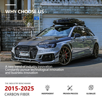 Diffuseur Karbel style KB en fibre de carbone sèche pour pare-chocs avant Audi RS4 Avant B9 (2017-2019)