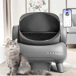 Bac à litière électrique 65L, nettoyage facile, PP+ABS+POM, litière automatique pour chat, surveillance intelligente et contrôle des odeurs, prend en charge le WIFI 2.4G - Product Image 1