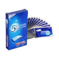 Tiras de Gel Blanqueadoras Dentales 5D Personalizadas al por Mayor, Novedad 2021, Sin Peróxido, 6% HP