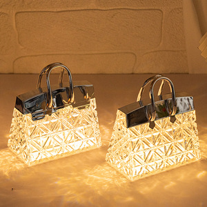 Lámpara de Noche Transparente de Cristal con Diseño de Explosiones Transfronterizas, Luz de Ambiente Creativa para Dormitorio, Estudio, Hotel, Adornos de China - Product Image 1