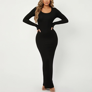 Vestido Bodycon de Design por Atacado para Mulheres, Vestidos Maxi Sexy para Festas, Elegância Casual, Vestido Longo Preto para Mulheres - Product Image 4