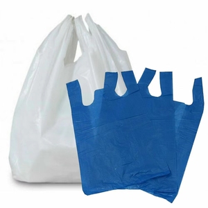 ถุงใส่ของแบบเสื้อยืดสำหรับใช้ในบ้าน ซูเปอร์มาร์เก็ต ร้านขายของชำ - Product Image 1