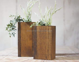 แจกันดอกไม้ไม้ธรรมชาติและการออกแบบขนาดที่กำหนดเองของตกแต่งบ้านและโรงแรมและผลิตภัณฑ์จากธรรมชาติสวน - Product Image 3