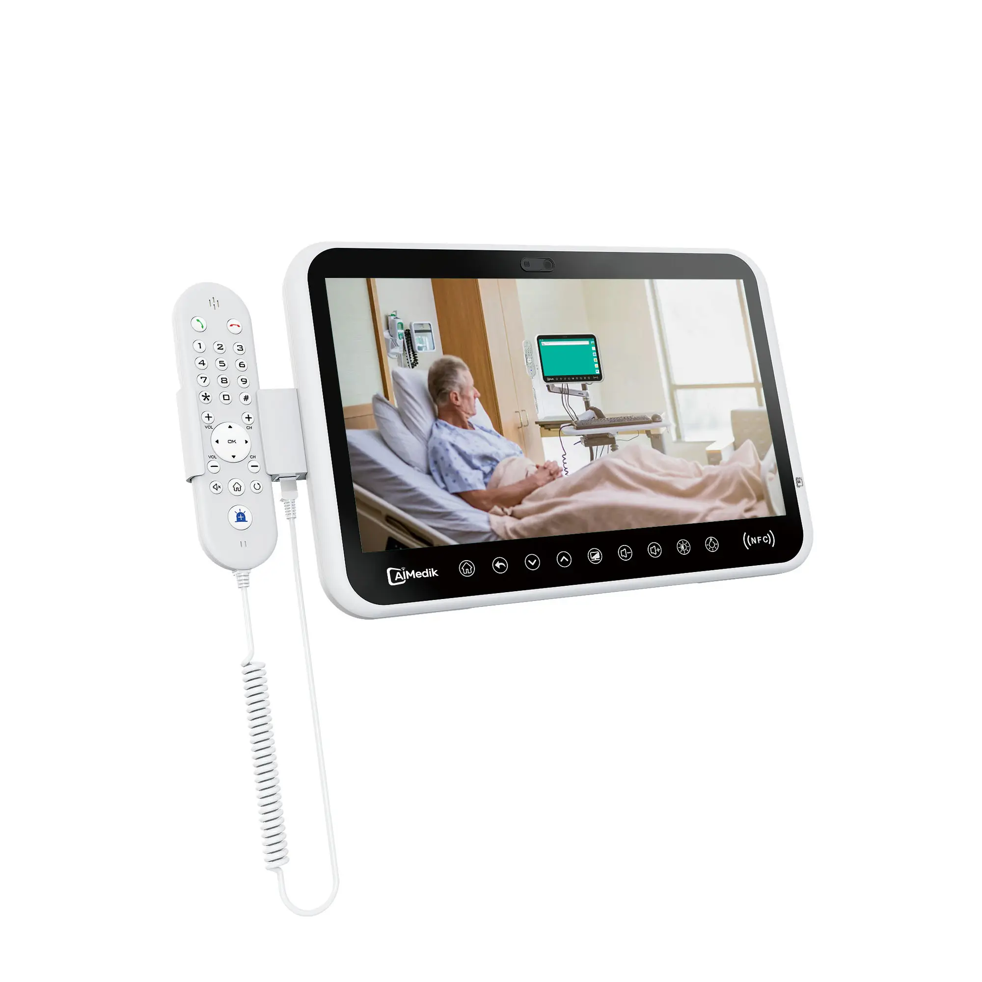 AIMEDIK 15.6"16MP front camera sensitive 10-point capacitive touch screen medical bedside terminal for hospital use