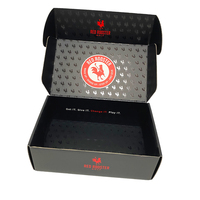 Boîte d'expédition noire avec logo imprimé boîte postale en carton ondulé épais pour l'expédition d'emballage cadeau