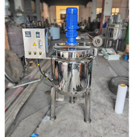 Cuve de mélange émulsifiante à chemise en acier inoxydable avec agitateur à griffes pour savon liquide, produits chimiques et cosmétiques, alimentaire, 500L