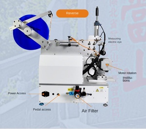 Machine d'autocollant de bureau semi-automatique étiqueteuse de bouteilles rondes - Product Image 3