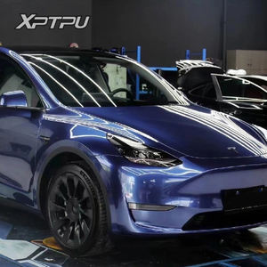 فيلم تغليف سيارات فائق اللمعان بألوان معدنية أبيض وأزرق وأخضر وأحمر ورمادي، فيلم تغيير لون السيارة بدون فقاعات 1.52*17 متر، غلاف فينيل PET لهيكل السيارة - Product Image 2