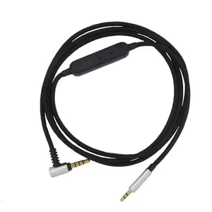 Cornflower-câble audio rayé avec microphone, longueur 120cm, câble audio pour casque de jeu <span class=keywords><strong>BOSE</strong></span> <span class=keywords><strong>QC25</strong></span> 35 OE2 AKG Y45 Y50 Y40 - Product Image 1