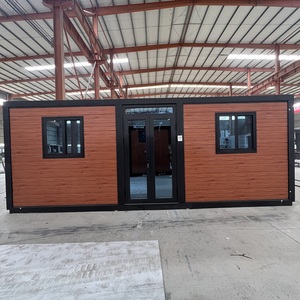 Granny phẳng prefab biệt thự mở rộng thép & gỗ container nhà 40ft 20ft nhà di động có thể gập lại 2 3 4 phòng ngủ phòng tắm nhà bếp - Product Image 1