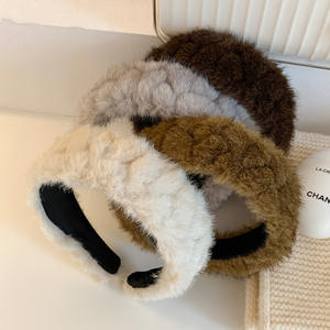 Diadema de Felpa Gruesa con Borde Ancho de Color Sólido para Mujer - Suave y Cómoda para Uso Diario y Fiestas - Product Image 1