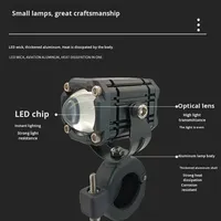 Projecteur de moto et voiture 12V avec phare LED Devil Eye, projecteur pour véhicules électriques, lumière blanche et jaune double couleur, clignotant
