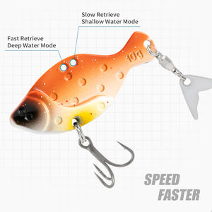 LUSHAZER Leurre de pêche VIB métallique 10g/48mm, Leurre à lame coulant, Wobbler, Swimbait, Jig de pêche sur glace, Appât artificiel pour Brochet, Carpe, Perche - Product Image 3