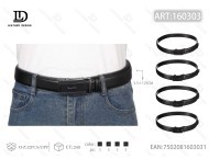 Cintura da Uomo in Vera Pelle con Fibbia Automatica 3,5cm 125cm Casual Resistente con Fibbia Rettangolare Solida - Product Image 1