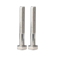 Vis hexagonale en acier inoxydable 201 DIN931 à filetage partiel, tige simple économique M6 M18 M20 M10-M30 pour usage structurel en environnement sec intérieur