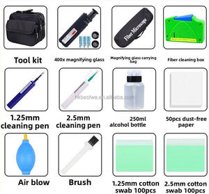 Kit de Herramientas de Limpieza e Inspección de Fibra Óptica FTTH de China con Conectores SC/LC/FC/ST, 12 Piezas - Product Image 5