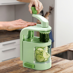 Wholesale Manual Plastic PP 4-Blade Handheld <b>Vegetable</b> Spiral Slicer & Spiralizer - Product Image 1