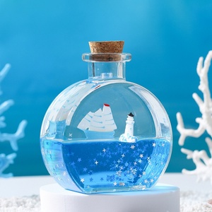 Kreative Bunte Ozean Tier Schwimmende Öltropfen Flüssigkeit Sand Flasche Cartoon Sanduhr Desktop Ornamente - Product Image 6