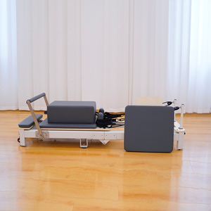 Vente chaude Portable et Réglable Home Studio Pilates Réformateur En Aluminium pour <span class=keywords><strong>Yoga</strong></span> Fitness Équipement Conception Pliable - Product Image 1