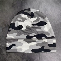 Bonnet léger personnalisé pour la course et le cyclisme, style skully, avec logo imprimé à carreaux et camouflage, design original