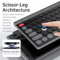 Keyboard dan Mouse Nirkabel Grosir HXSJ MK781 Combo 2.4G Bluetooth Dual Mode Keyboard Scissor Switch Pengalihan Satu Sentuhan