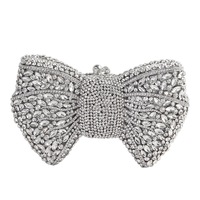 Sac à main de haute qualité, forme nœud, pochette diamantée, sac de soirée pour femme, idéal pour mariage et anniversaire