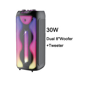 Dual 8 "High Power Theatre Party Blue Tooth Sound Tower Speaker con batería recargable Caja de madera 30W - Product Image 2