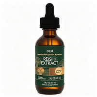 Extrait de Reishi en gouttes, marque privée OEM, 2 fl oz (60 ml), complément alimentaire