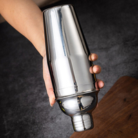 Kit de barman pour cocktails en acier inoxydable, ensemble de shakers à cocktails avec boîte cylindrique de luxe