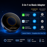 Boîtier AI sans fil CarPlay Android 13 HDMI 4K pour voiture OEM, emballage personnalisé avec logo pour revendeur, Qualcomm 8 cœurs, vente en gros directe usine mondiale
